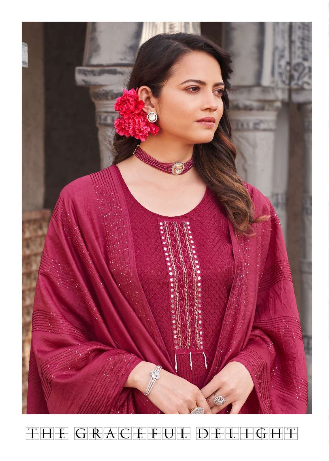 MURPHY SERIES 701 TO 704 BY WANNA DESIGNER WITH WORK CHINON SILK KURTI WITH PANT AND DUPATTA ARE AVAILABLE AT WHOLESALE PRICE